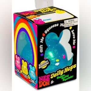 Nee Doh Jelly Hops Squeeze Toy - Blue Bunny